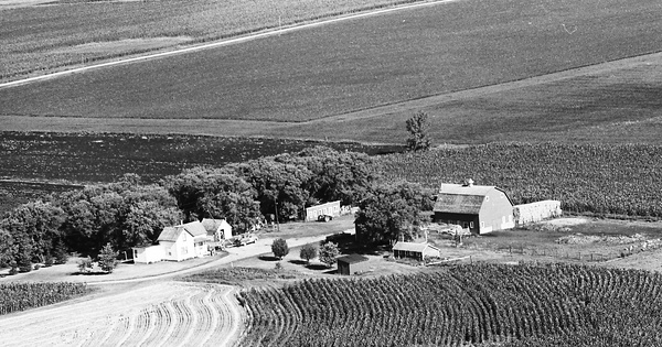 Vintage Aerial photo from 1967 in Renville County, MN