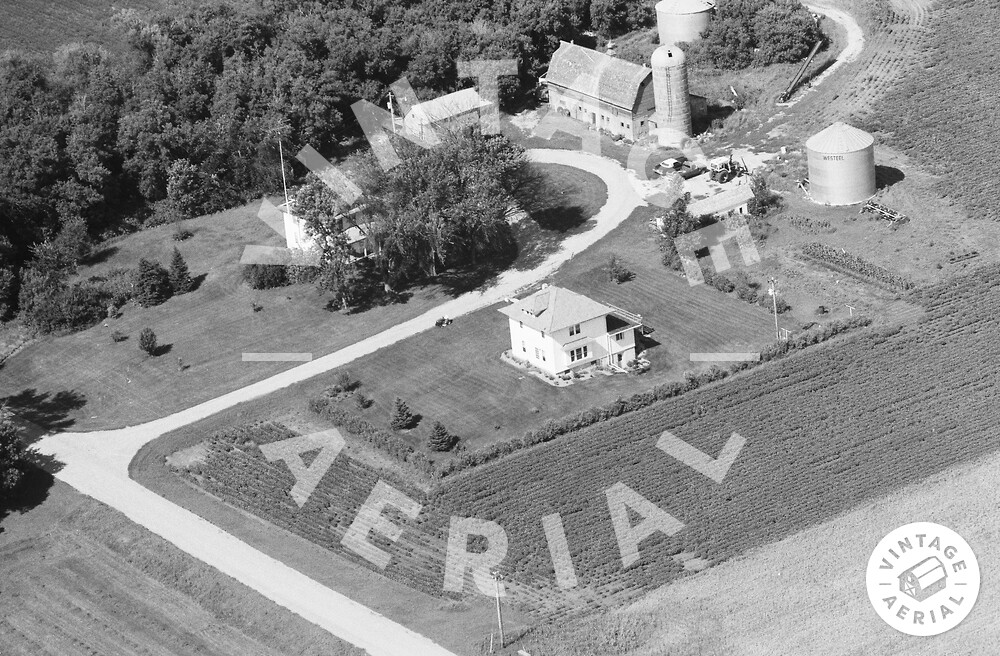 Vintage Aerial Minnesota Renville County 1986 8NRE35