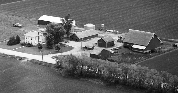 Vintage Aerial photo from 1972 in Linn County, IA