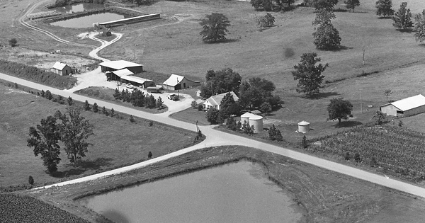 Vintage Aerial photo from 1983 in Gibson County, TN