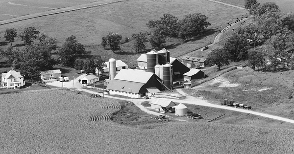 Vintage Aerial photo from 1977 in Green County, WI