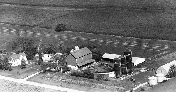 Vintage Aerial photo from 1964 in Green County, WI