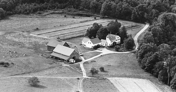 Vintage Aerial photo from 1963 in York County, ME