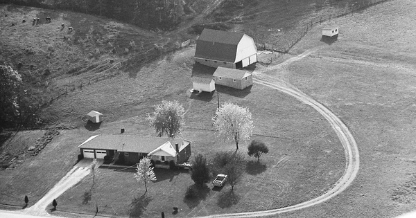 Vintage Aerial photo from 1973 in Noble County, OH