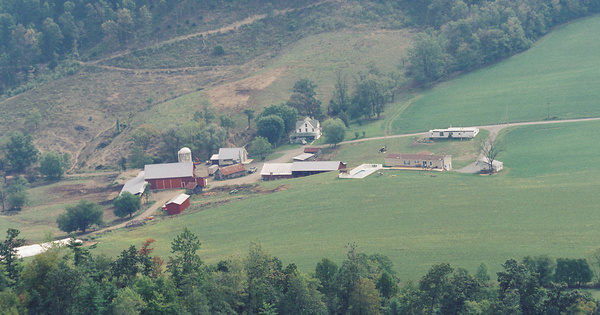 Vintage Aerial photo from 2002 in Huntingdon County, PA