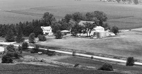 Vintage Aerial photo from 1977 in Cedar County, IA