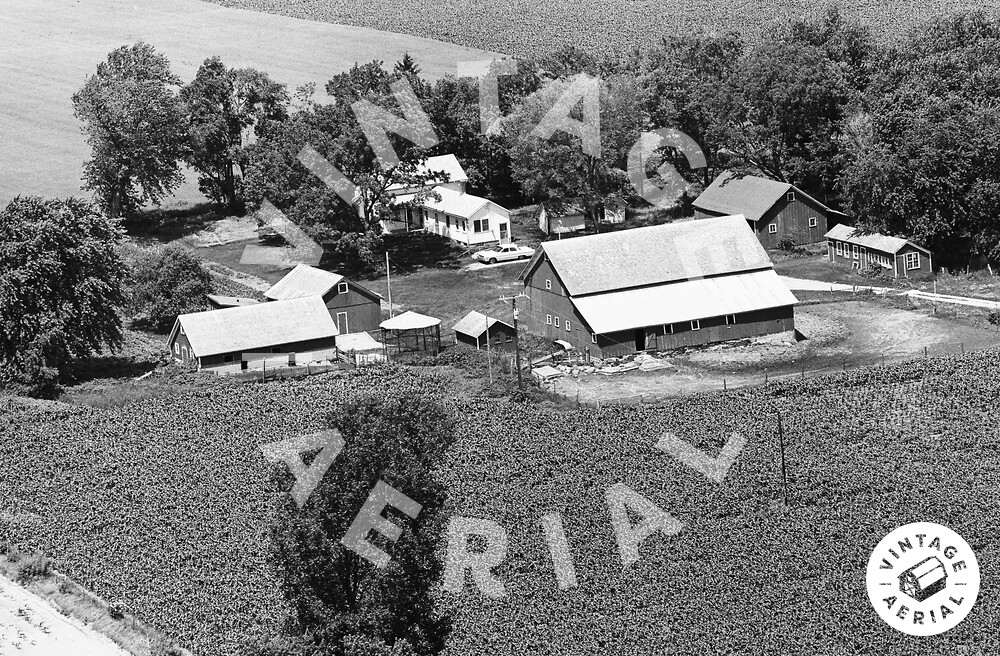 Vintage Aerial Iowa Bremer County 1970 42LBR19