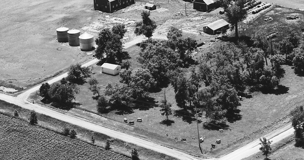 Vintage Aerial photo from 1983 in Rock County, MN