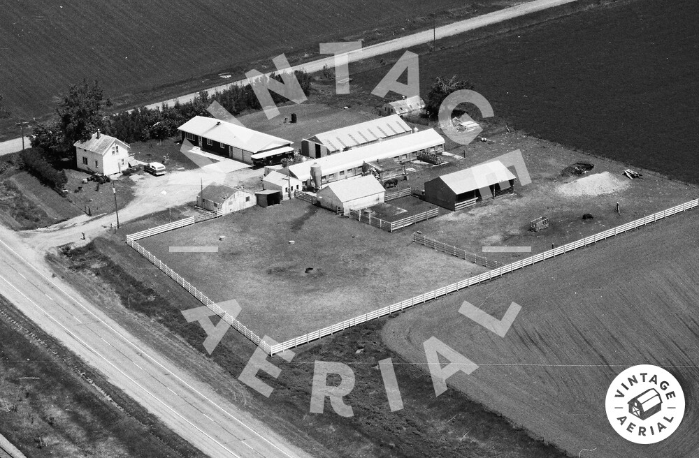 Vintage Aerial Iowa Osceola County 1985 6SOS3