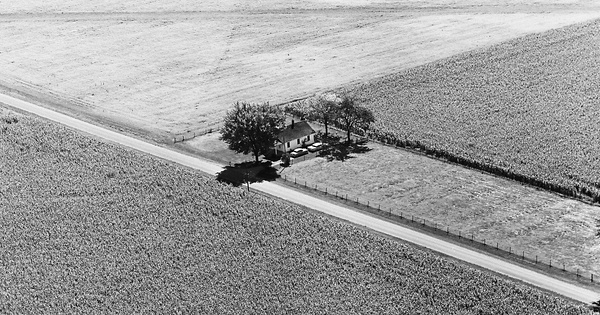 Vintage Aerial photo from 1966 in McLean County, IL