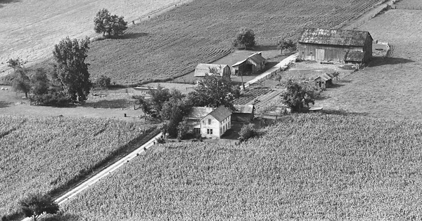 Vintage Aerial photo from 1967 in Adams County, IN