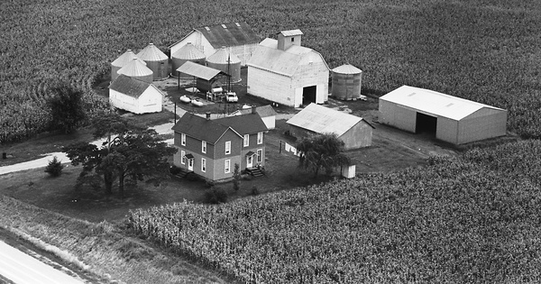 Vintage Aerial photo from 1966 in Mason County, IL