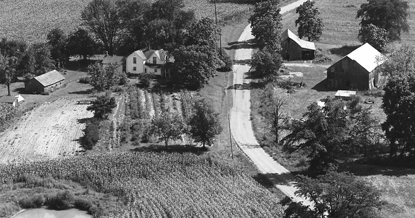 Vintage Aerial photo from 1976 in Richland County, IL