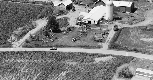 Vintage Aerial photo from 1985 in Saratoga County, NY