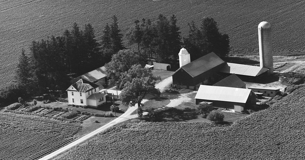 Vintage Aerial photo from 1980 in Bremer County, IA