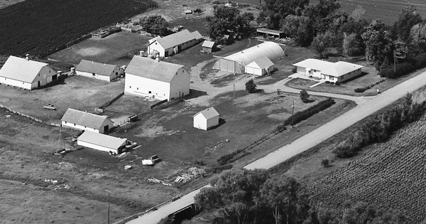 Vintage Aerial photo from 1980 in Plymouth County, IA