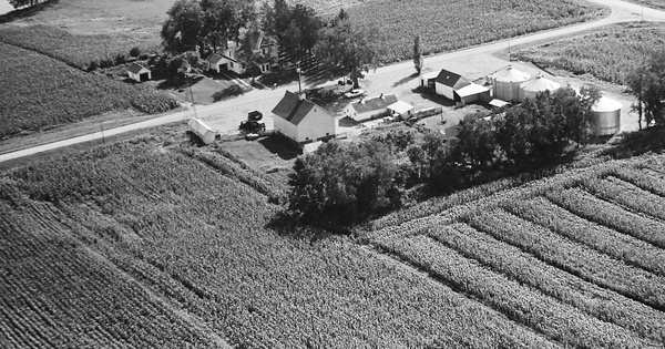 Vintage Aerial photo from 1969 in Le Sueur County, MN
