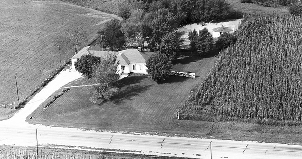 Vintage Aerial photo from 1965 in Mercer County, IL