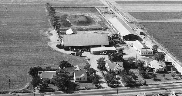 Vintage Aerial photo from 1966 in San Joaquin County, CA