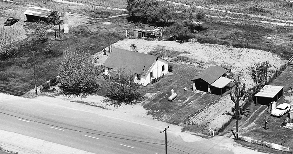 Vintage Aerial photo from 1967 in Tulare County, CA