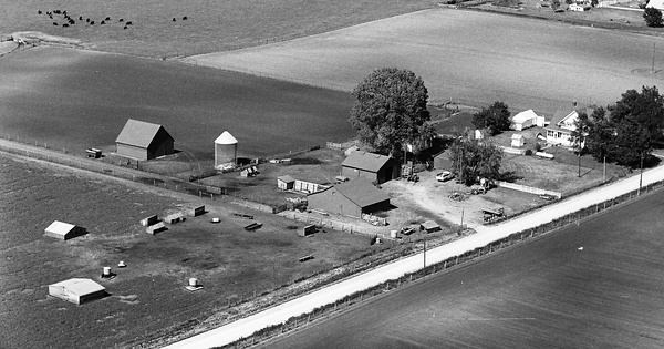 Vintage Aerial photo from 1967 in Henderson County, IL