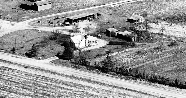 Vintage Aerial photo from 1965 in Orange County, NC