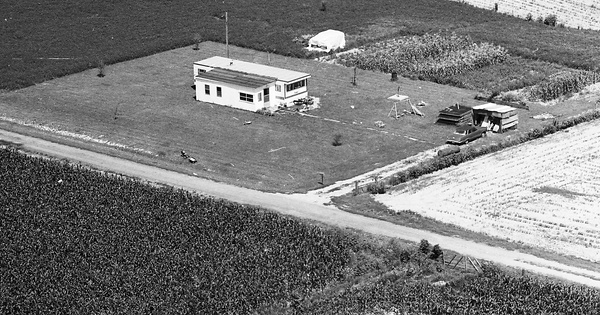 Vintage Aerial photo from 1973 in Cass County, IL