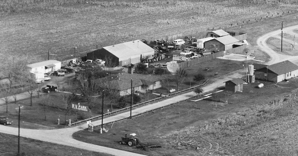 Vintage Aerial photo from 1985 in Wharton County, TX
