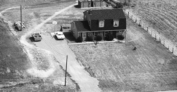 Vintage Aerial photo from 1983 in Henderson County, KY