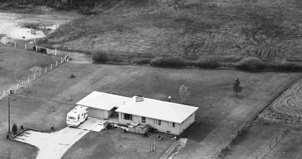 Vintage Aerial photo from 1973 in Midland County, MI