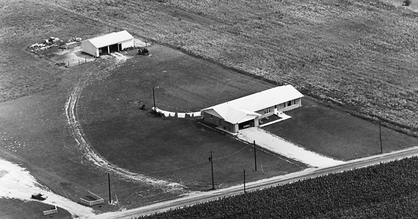 Vintage Aerial photo from 1970 in Johnson County, IN