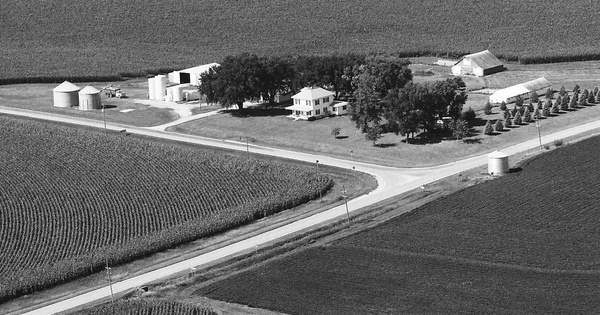 Vintage Aerial photo from 1989 in Woodbury County, IA