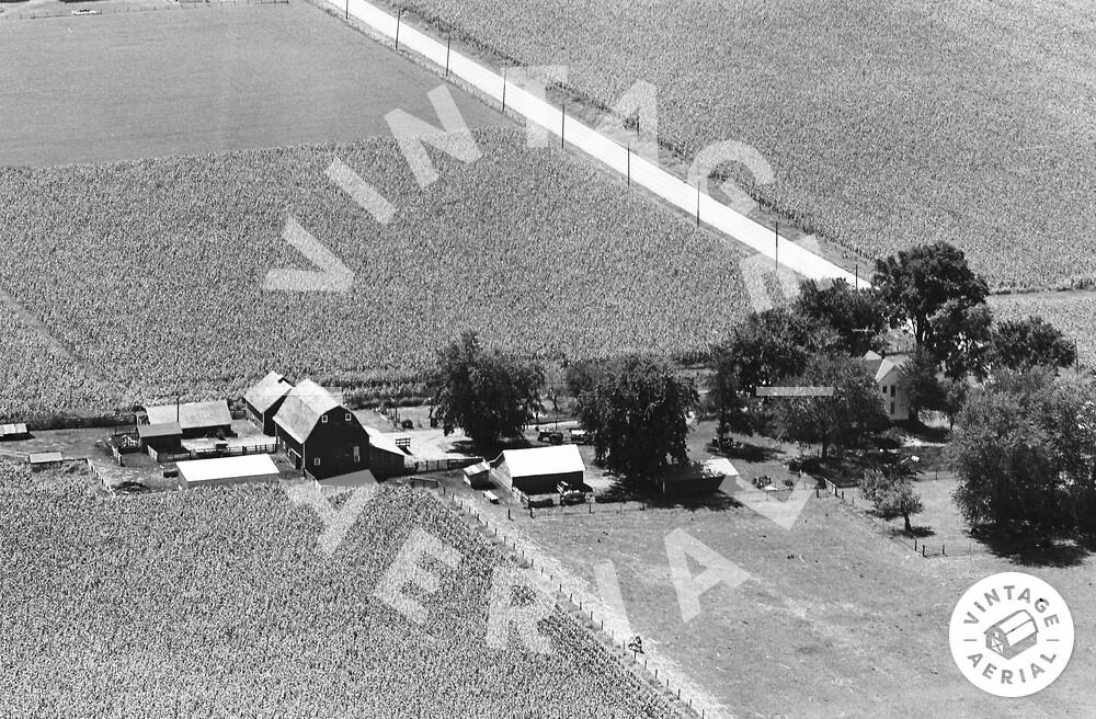 Vintage Aerial Iowa Linn County 1964 7DLI4