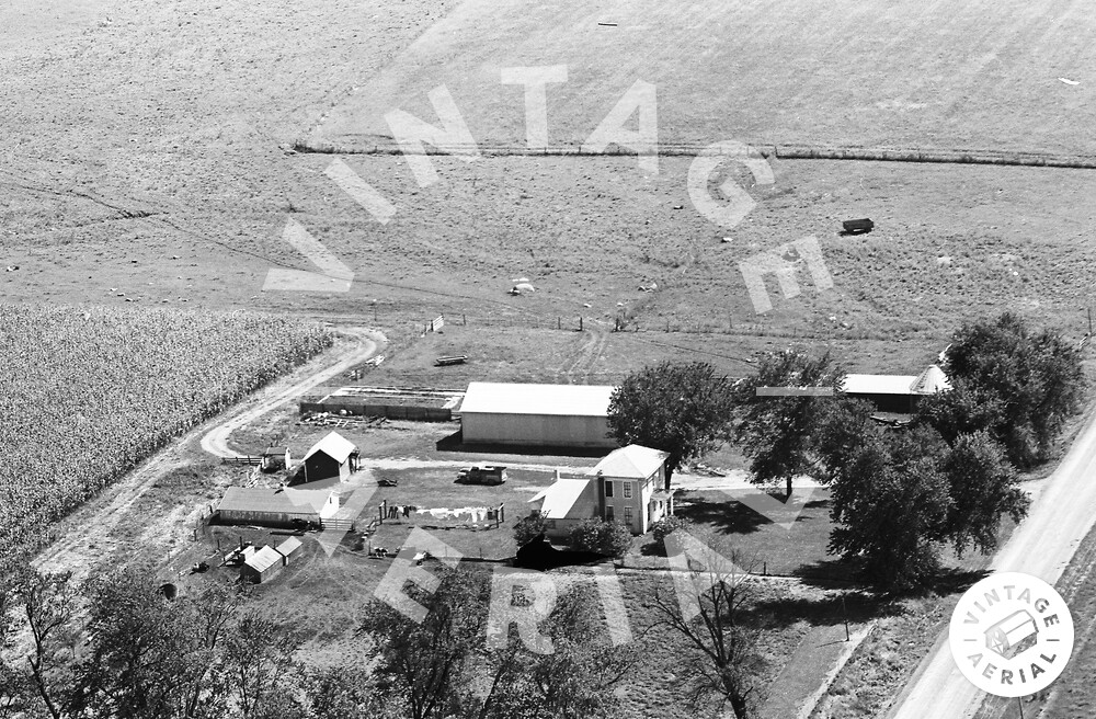 Vintage Aerial Iowa Linn County 1964 10DLI1