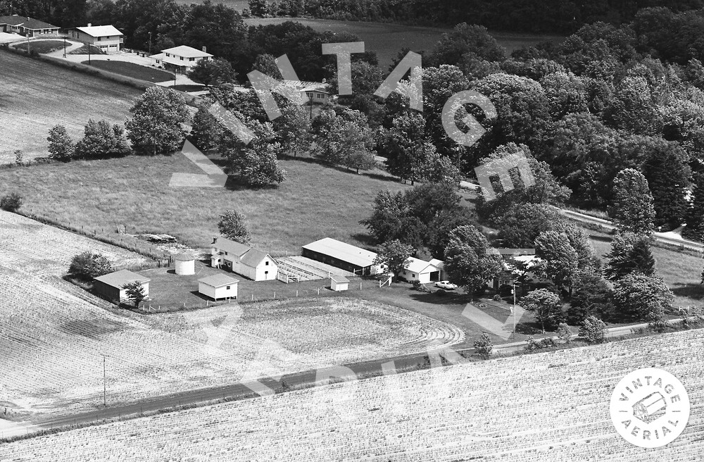 Vintage Aerial Indiana Hancock County 1975 50GHA21