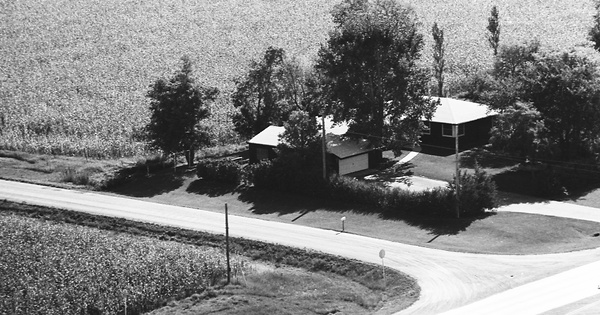 Vintage Aerial photo from 1967 in Kandiyohi County, MN
