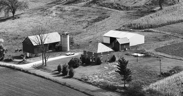 Vintage Aerial photo from 1982 in Dunn County, WI