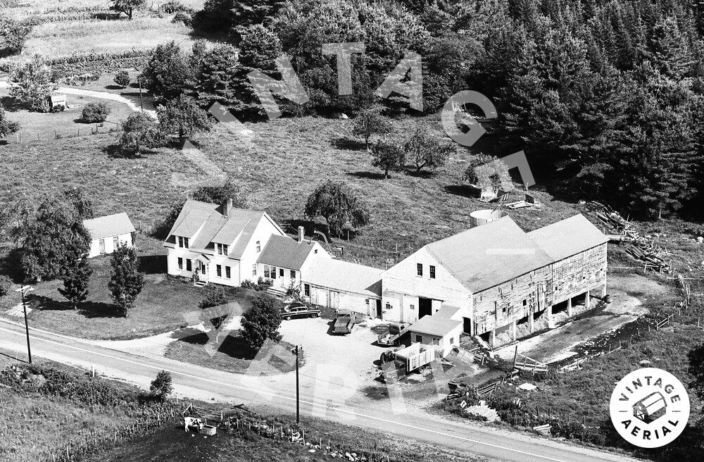 Vintage Aerial Maine Franklin County 1964 9MFR15