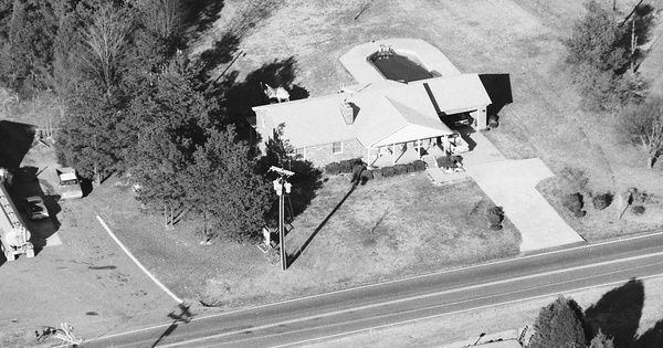 Vintage Aerial photo from 1994 in Davie County, NC