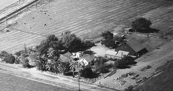 Vintage Aerial photo from 1966 in San Joaquin County, CA