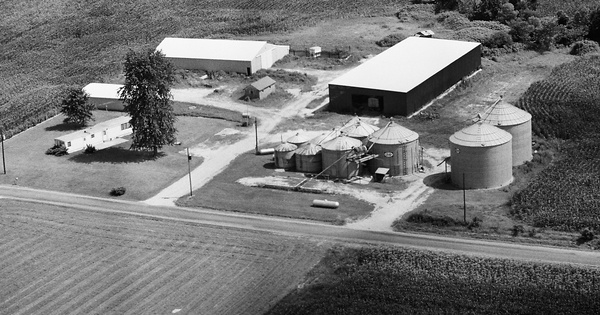 Vintage Aerial photo from 1982 in Lawrence County, IL