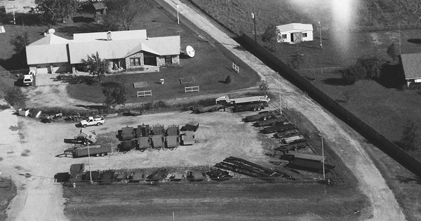 Vintage Aerial photo from 1990 in Rogers County, OK