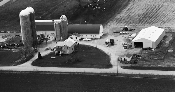 Vintage Aerial photo from 1978 in Rock County, WI