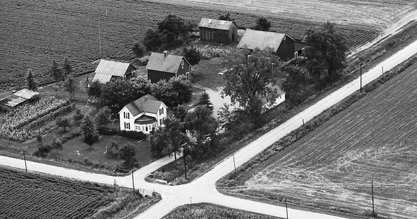 Vintage Aerial photo from 1966 in Allen County, IN