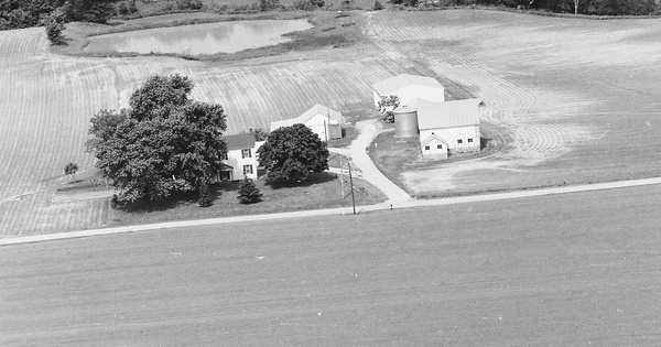 Vintage Aerial photo from 1983 in Clinton County, IL