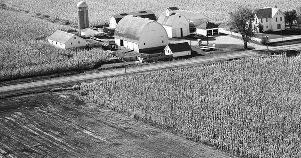 Vintage Aerial photo from 1967 in Carroll County, IL