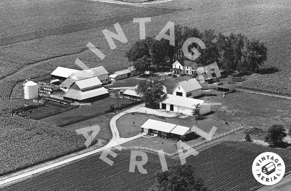 Vintage Aerial Illinois Bureau County 1965 6BBU30