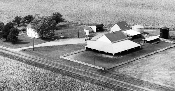 Vintage Aerial photo from 1966 in Mason County, IL