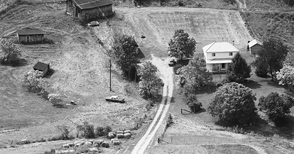 Vintage Aerial photo from 1986 in Mason County, WV
