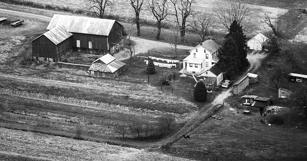 Vintage Aerial photo from 1974 in York County, PA